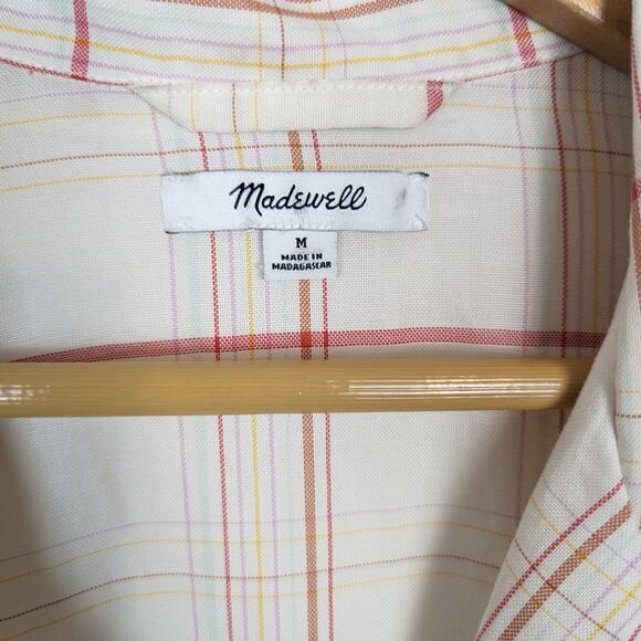 Madewell Fine Plaid Bedtime Button Pajama Top Size M - Picture 5 of 8
